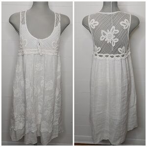 Stunning 100% linen babydoll dress size M